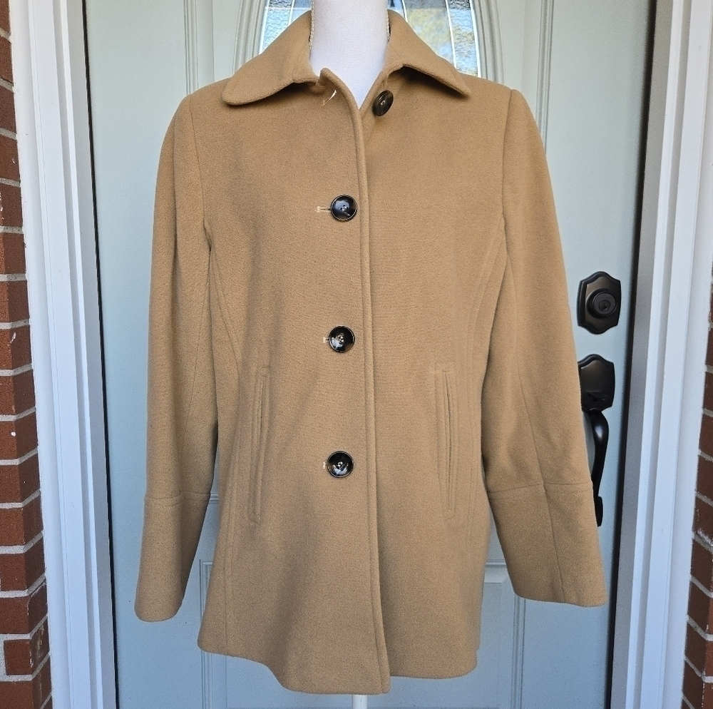Preston & York Camel Woold Blend Lined Coat